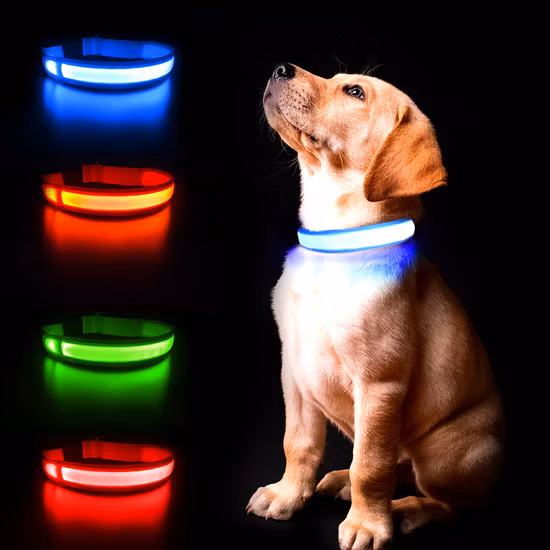 Neues Fabrik-Großhandels-LED-Haustierhalsband wiederaufladbar